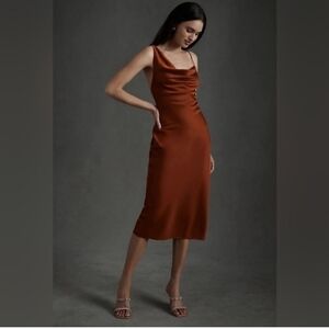 BHLDN August Midi Bridesmaid Dress in Rust in Size 8